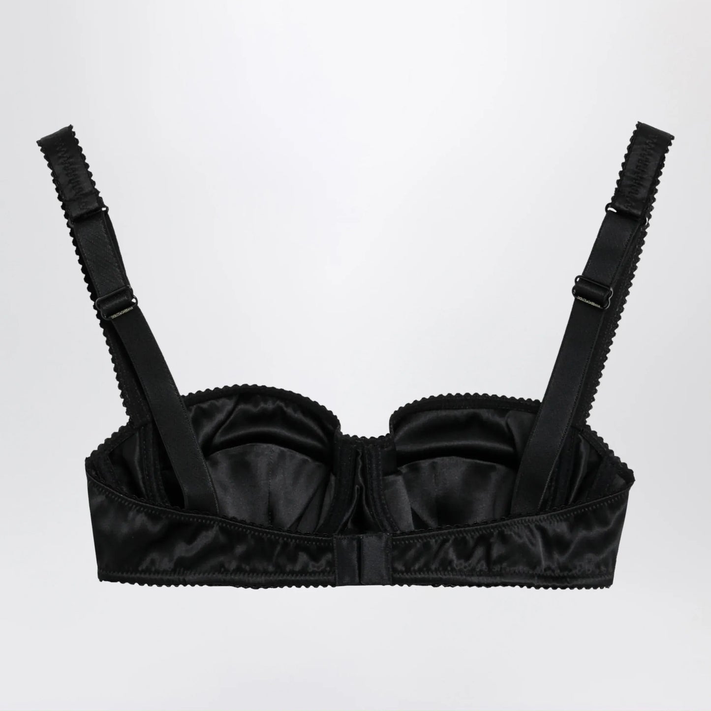 Dolce&Gabbana - Balconette bra in stretch silk satin, black