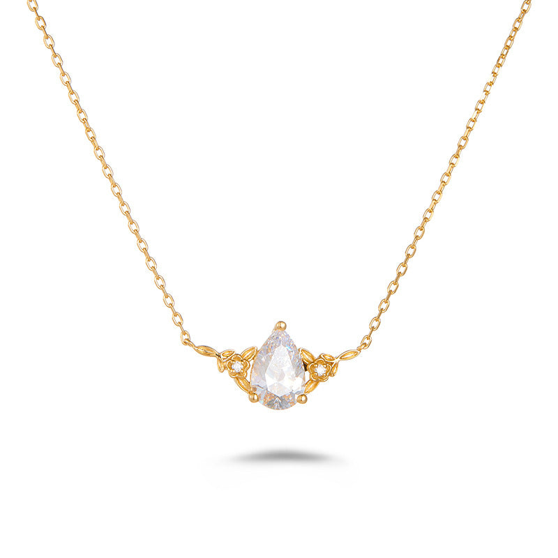 "Eira" Pear Cut Cubic Zirconia Classic Necklace