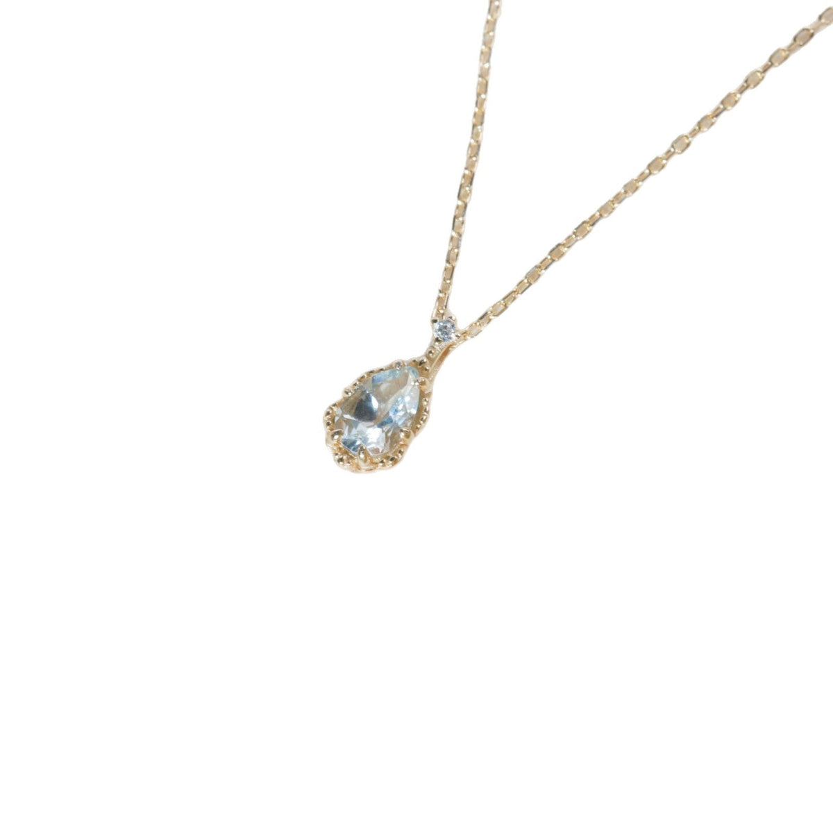 Pear Cut Aquamarine Elegant Vintage Necklace - ‘Antoinette’