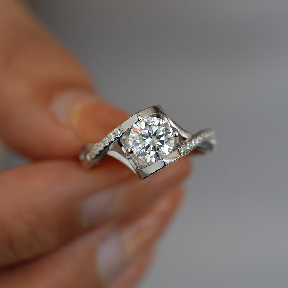 Arms of Angel  Moissanite Wedding Engagement Ring