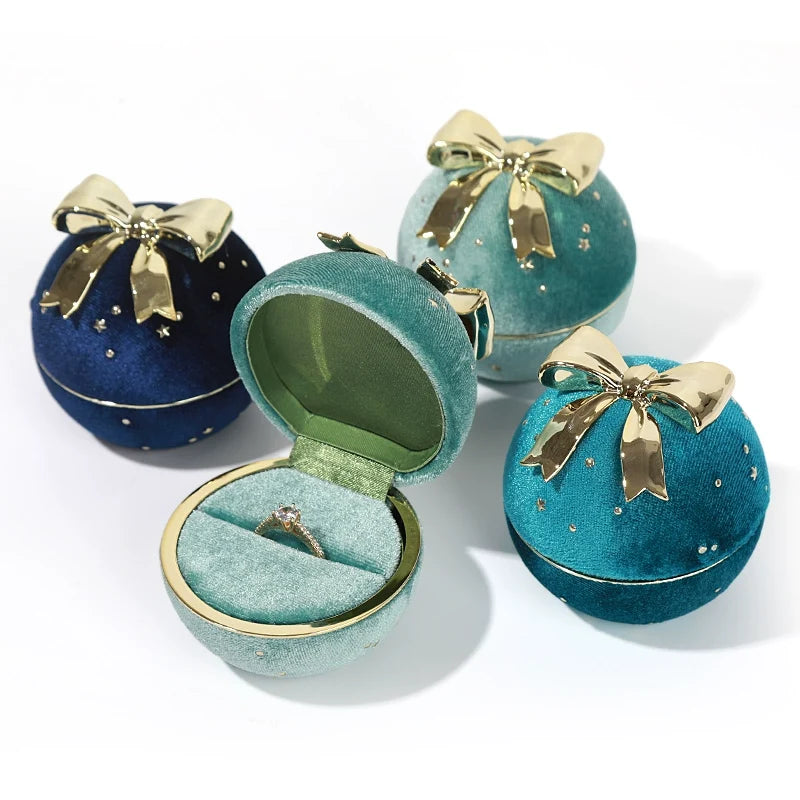 Romantic Spherical Bow-knot Jewelry Box for Ring and Necklace