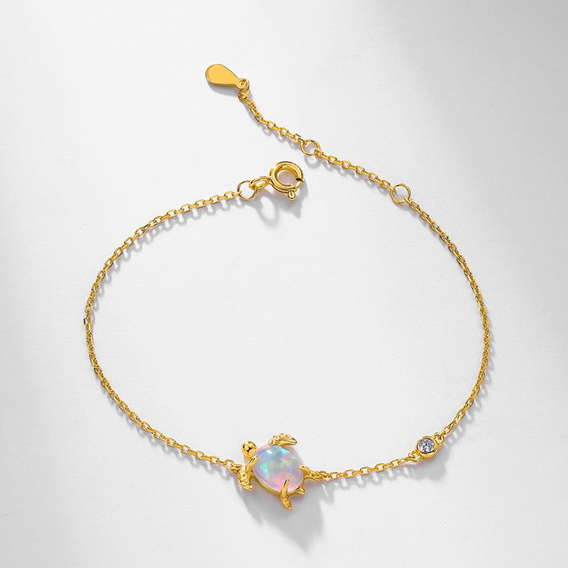 Ocean Series Turtle Bracelet â€?Cute & Versatile Synthetic Opal Jewelry