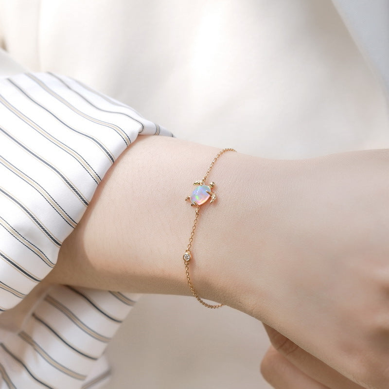 Ocean Series Turtle Bracelet â€?Cute & Versatile Synthetic Opal Jewelry