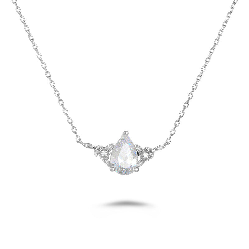 "Eira" Pear Cut Cubic Zirconia Classic Necklace