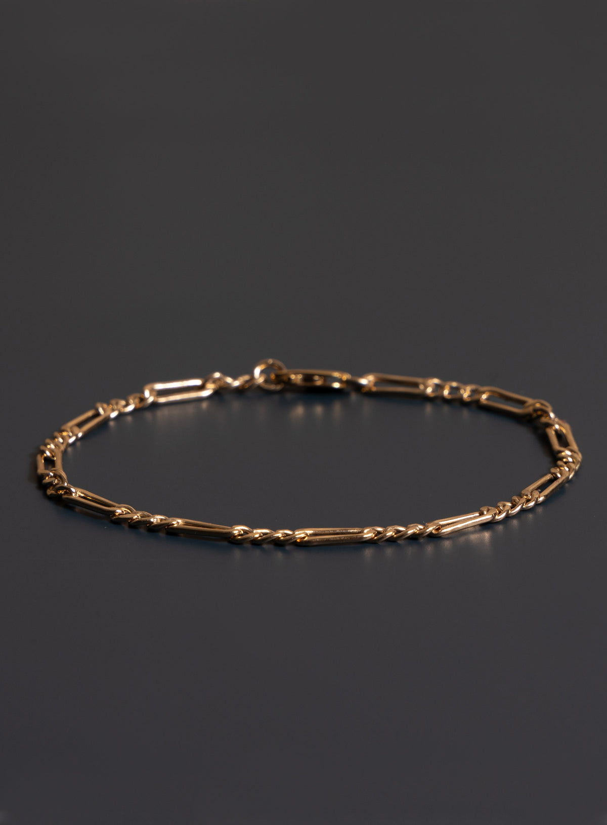 3.5mm 14K Gold Filled Figaro Chain Men's Bracelet