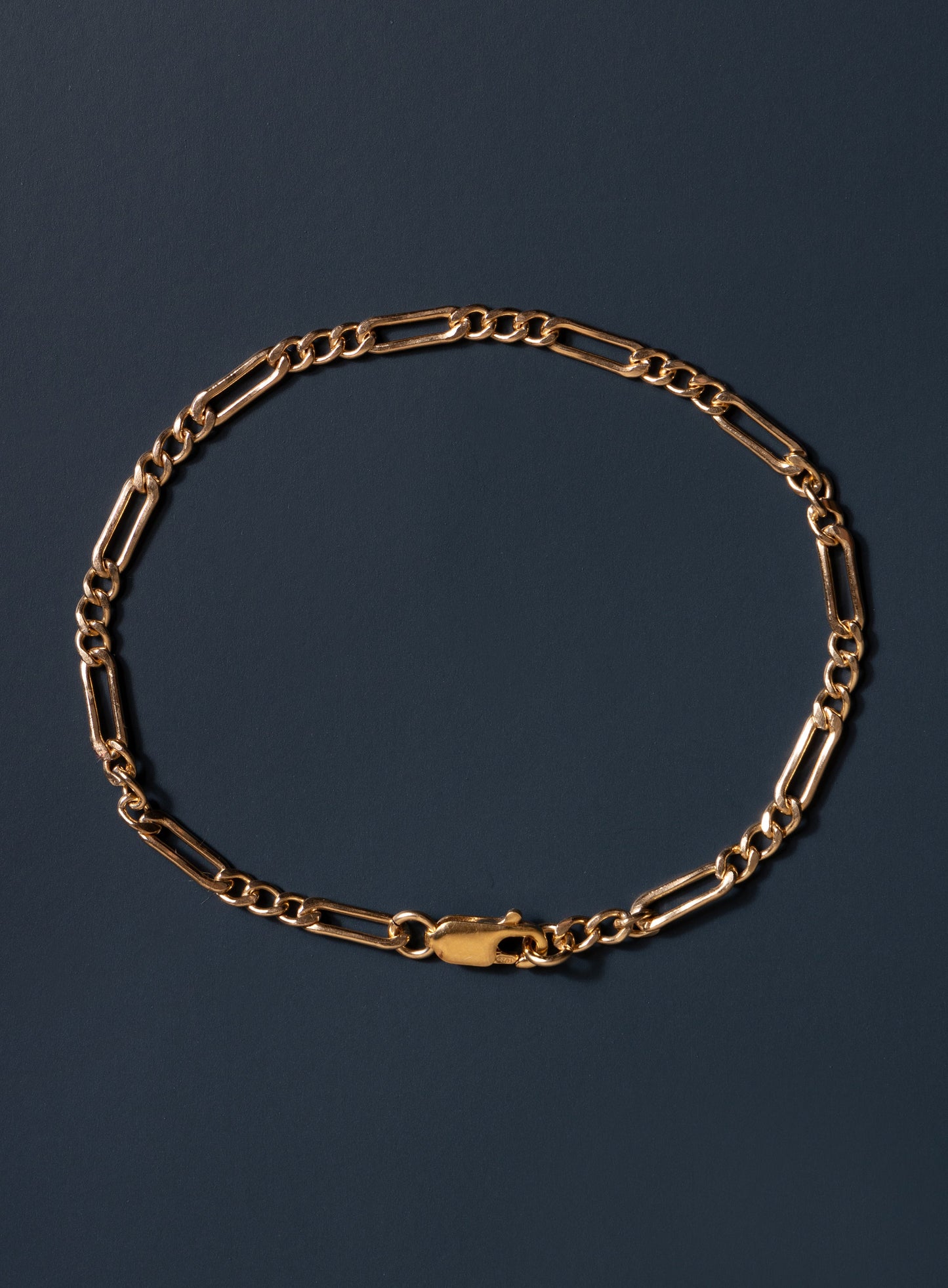 3.5mm 14K Gold Filled Figaro Chain Men's Bracelet