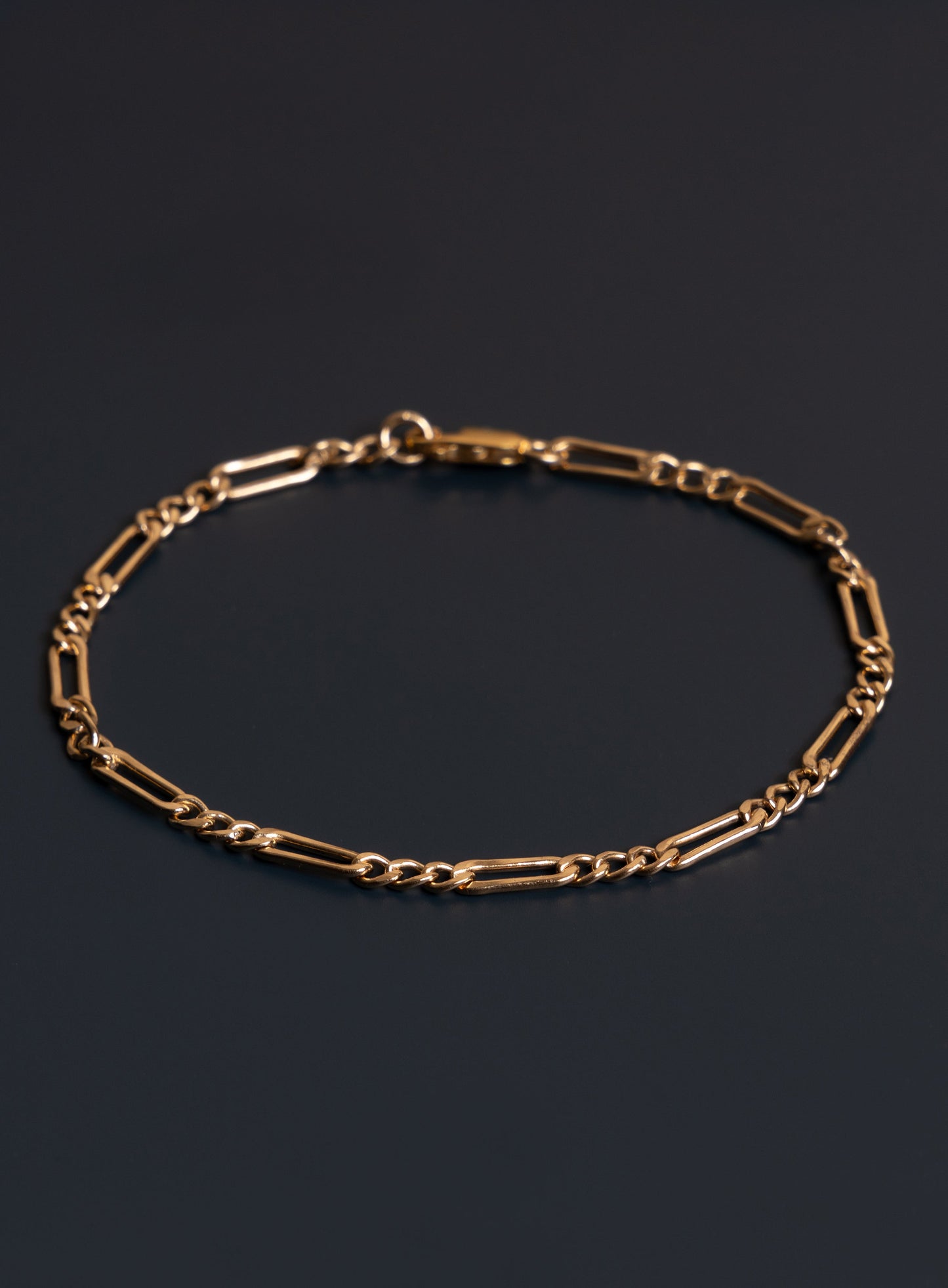 3.5mm 14K Gold Filled Figaro Chain Men's Bracelet