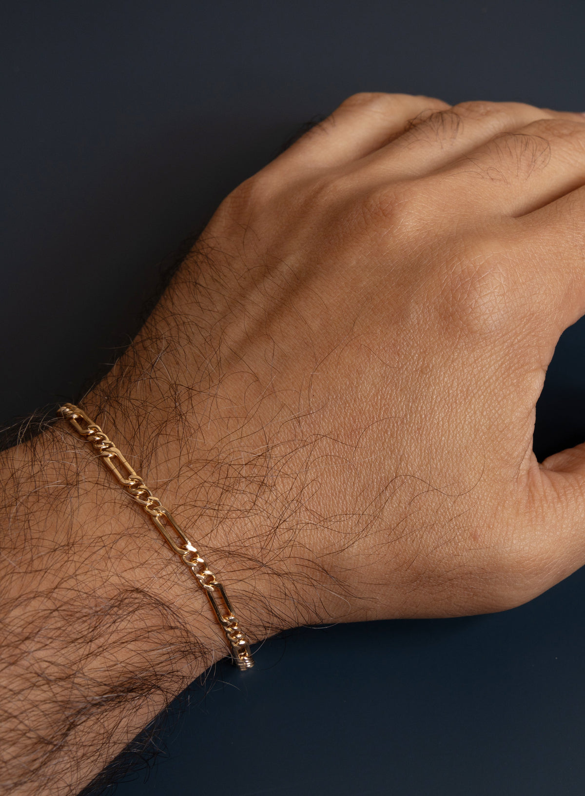 3.5mm 14K Gold Filled Figaro Chain Men's Bracelet