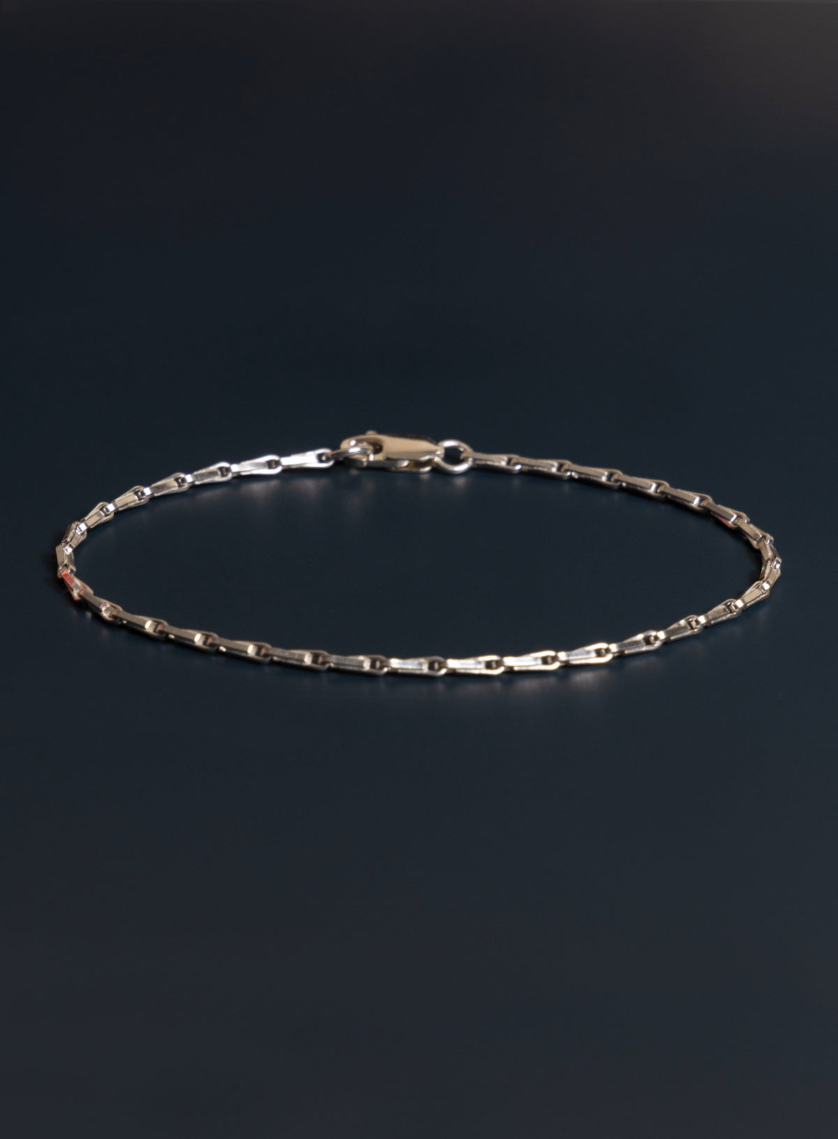 925 Sterling Silver 2mm Minimalist Chain Men's Bracelet