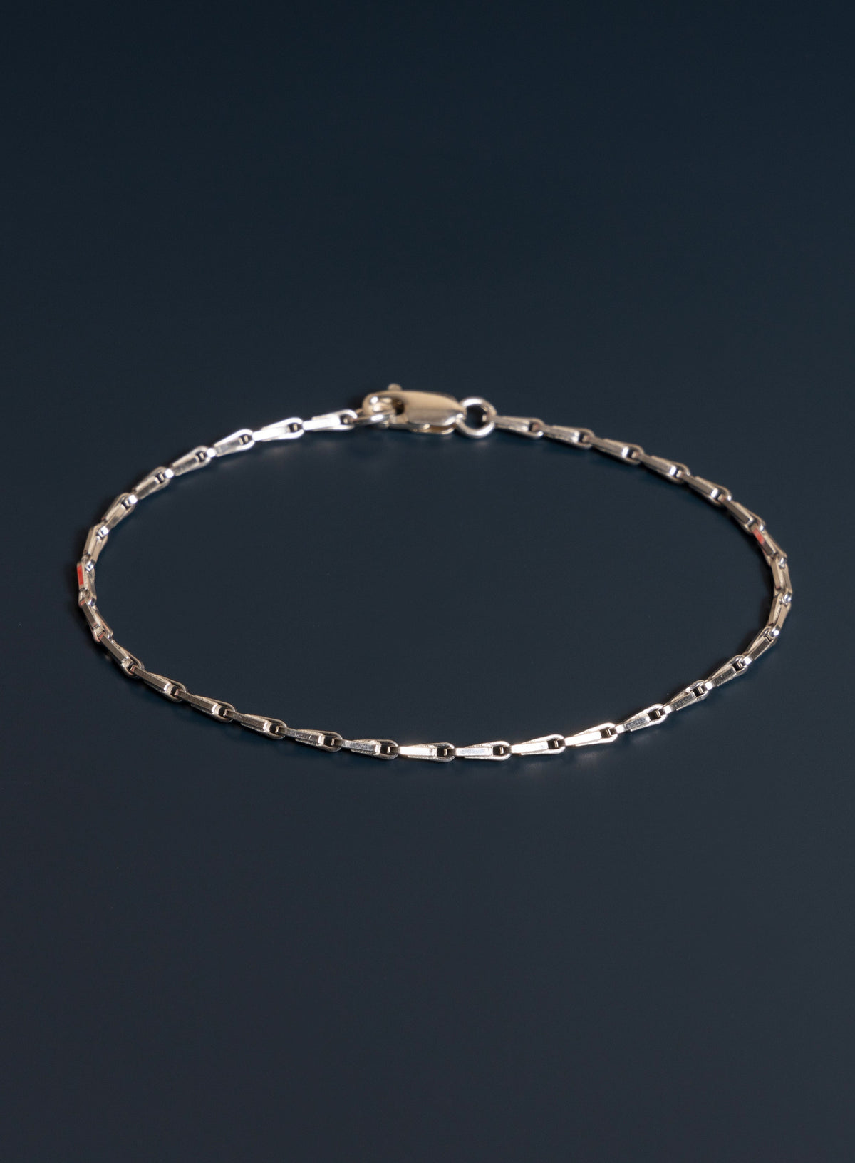 925 Sterling Silver 2mm Minimalist Chain Men's Bracelet