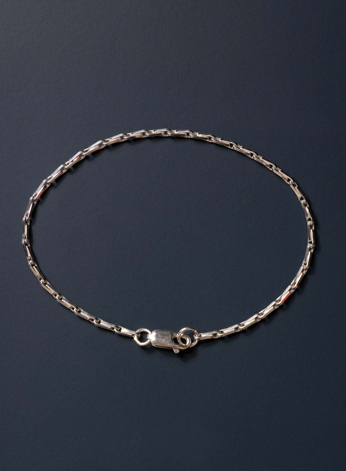 925 Sterling Silver 2mm Minimalist Chain Men's Bracelet
