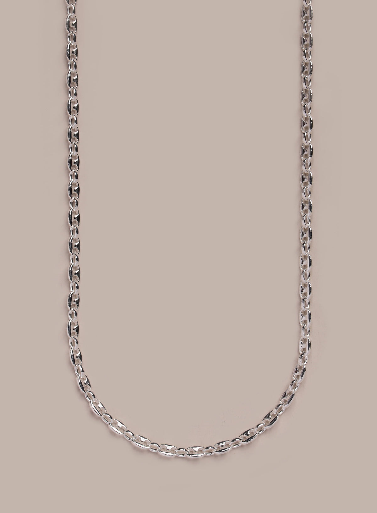 925 Sterling Silver Minimalist Men's Mariner Chain Necklace