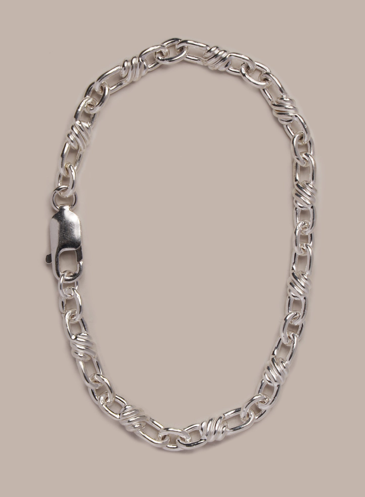 925 Sterling Silver Rope Infinity Knots Chain Bracelet for Men