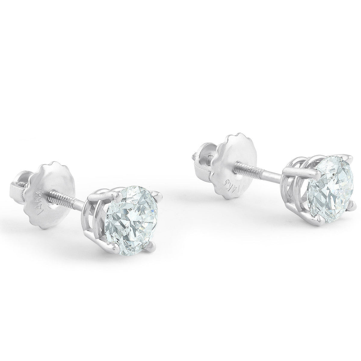 .25 - 1.00Ct Screw Back Diamond Studs Lab Grown Women's Earrings