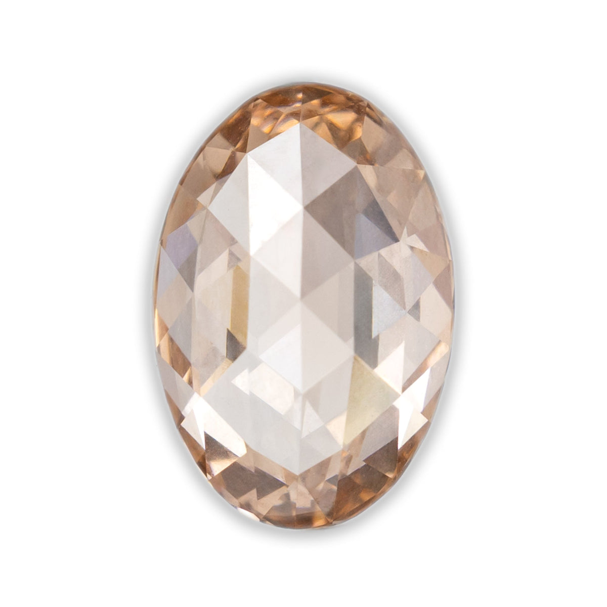 2.07ct 10.17x6.82x3.64mm Oval Rose Cut Lab-Grown Champagne Diamond - VS1
