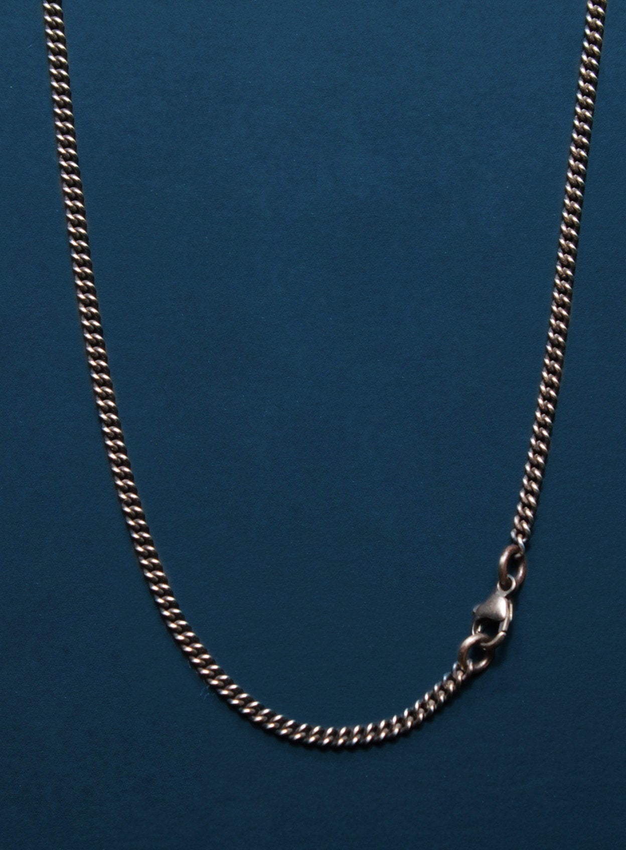 Sterling Silver Cross + Mary Medal Necklace for Men.
