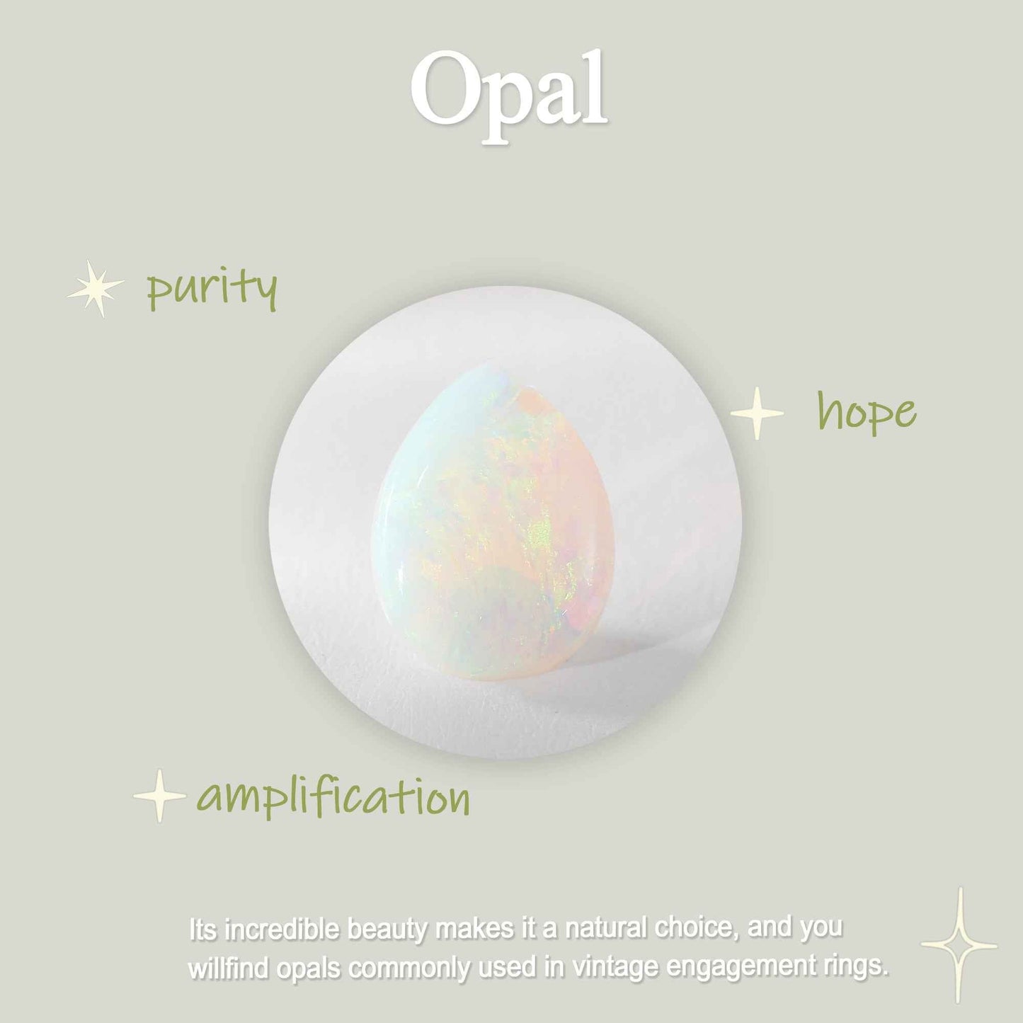 Unique Oval Shaped Natural Opal Vine Ring Set 2pcs