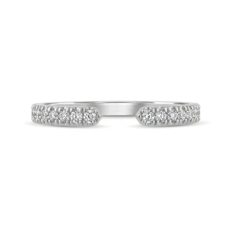 Open Pave Moissanite Wedding Band Ring
