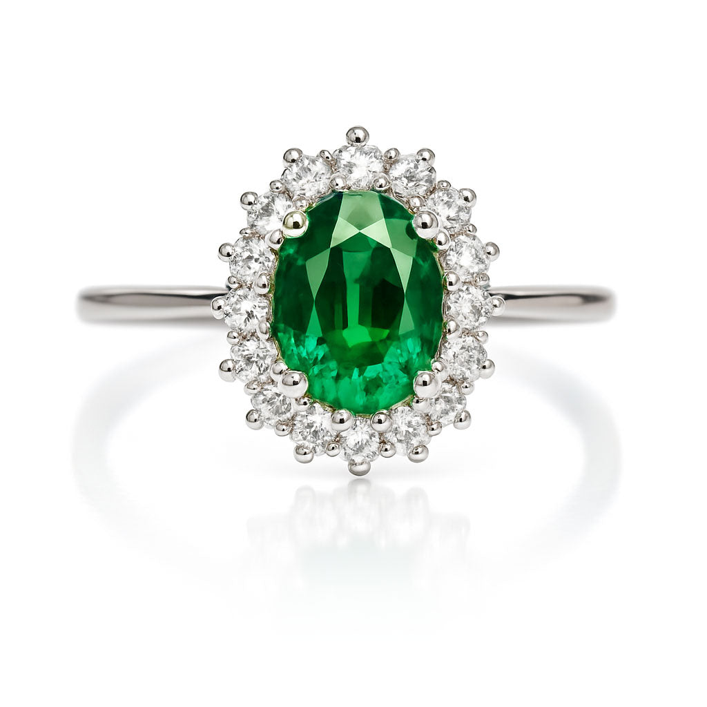 Oval Lab Grown Emerald Loose Stone