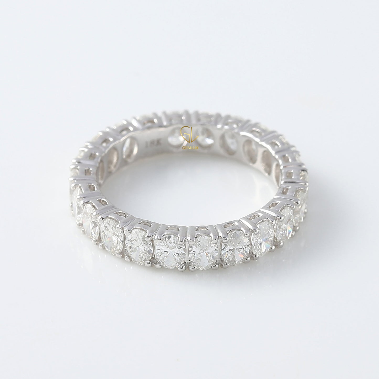 Oval Cut Lab Grown Eternity Wedding Band
