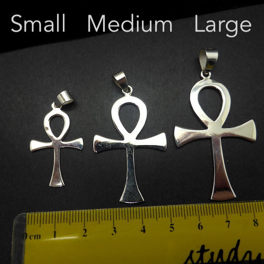 Ankh Pendant, Ancient Egypt, 925 Silver, Medium