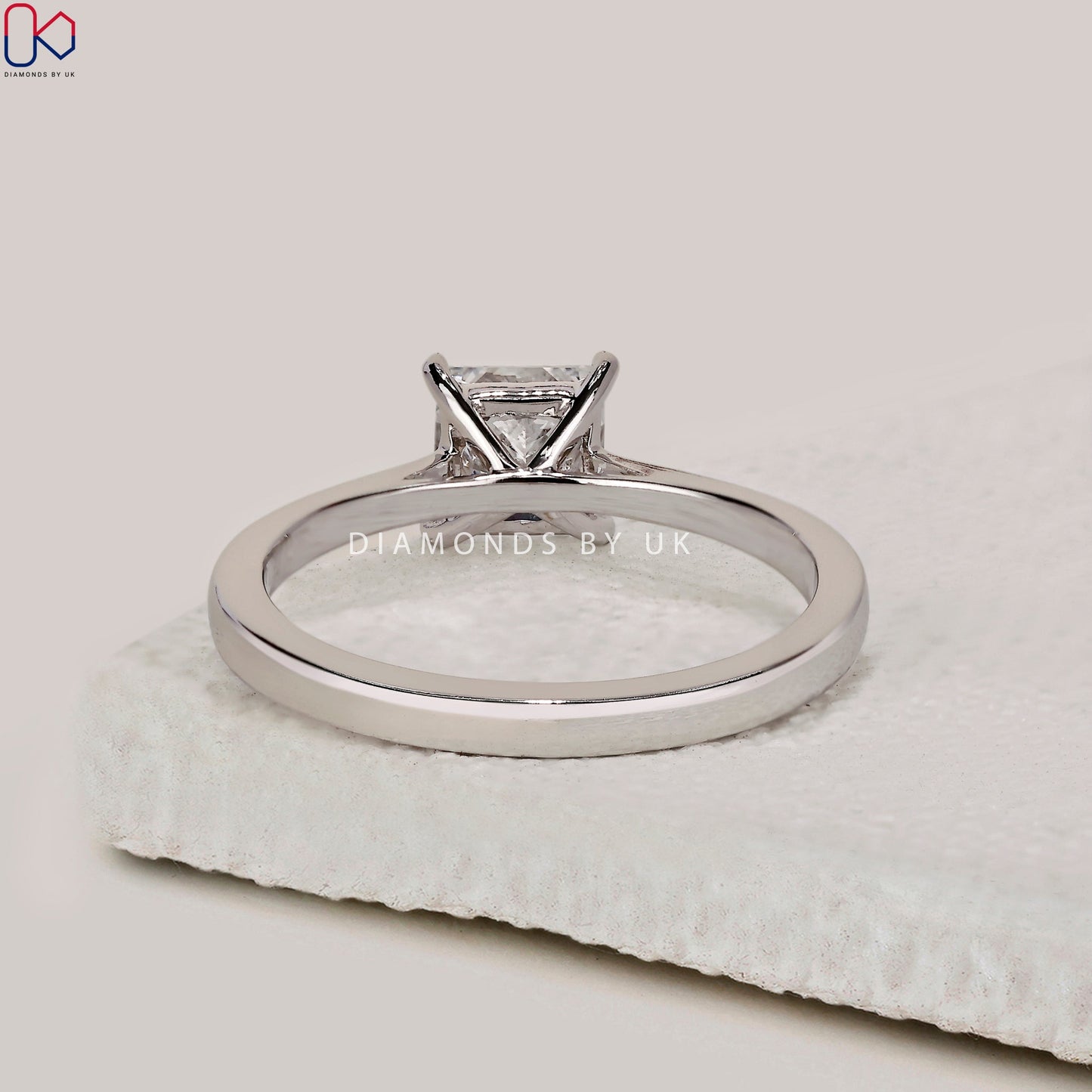 Princess Cut Engagement Ring In Solitaire Style