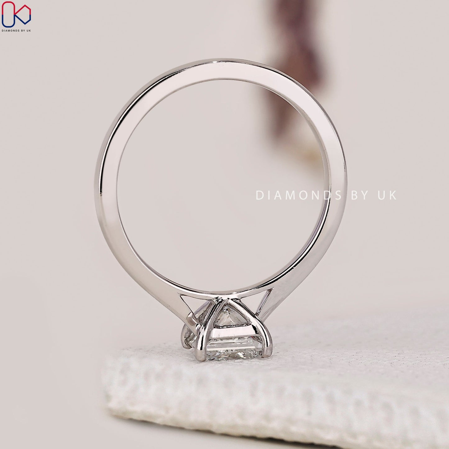 Princess Cut Engagement Ring In Solitaire Style