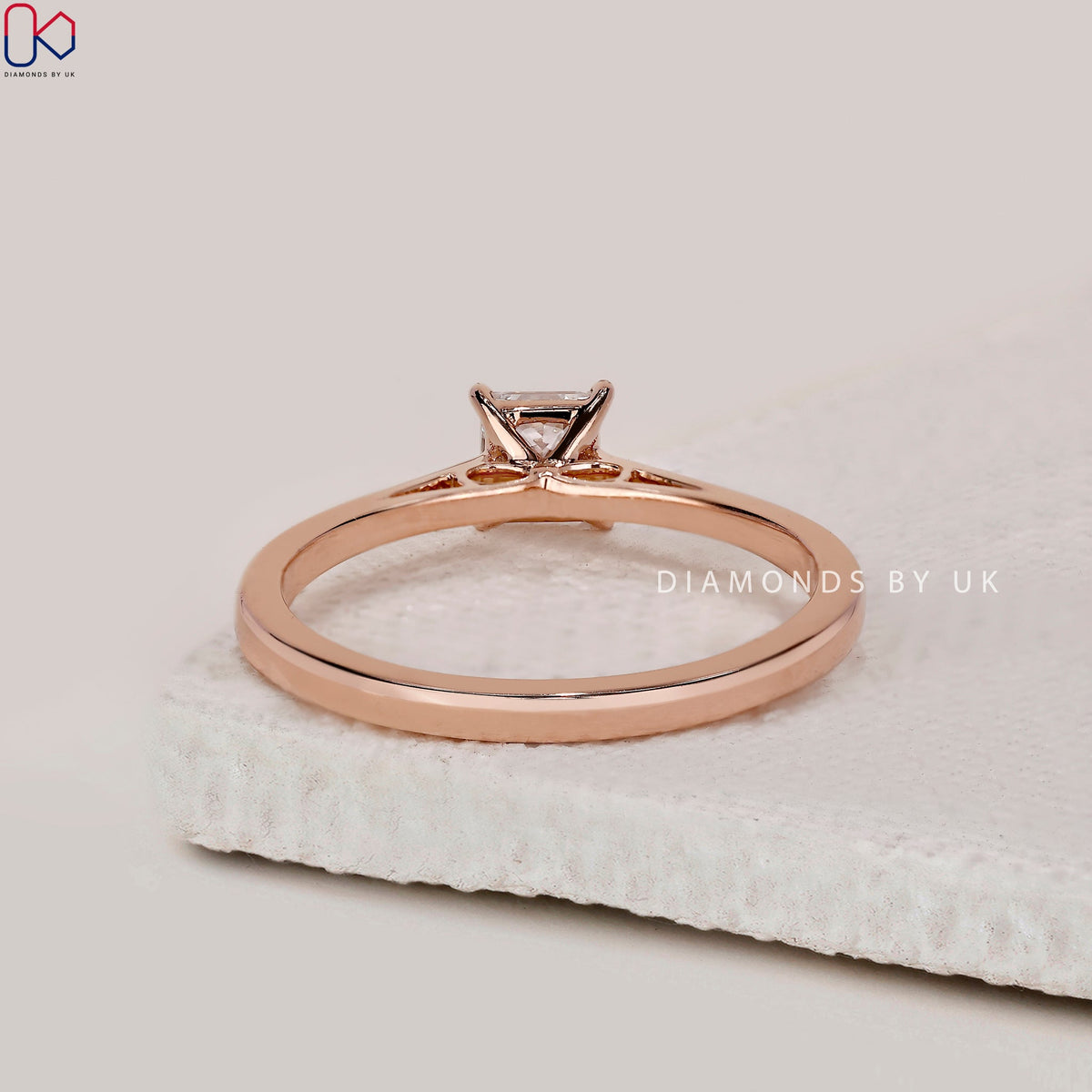 Princess Cut Diamond Ring In Solitaire Style