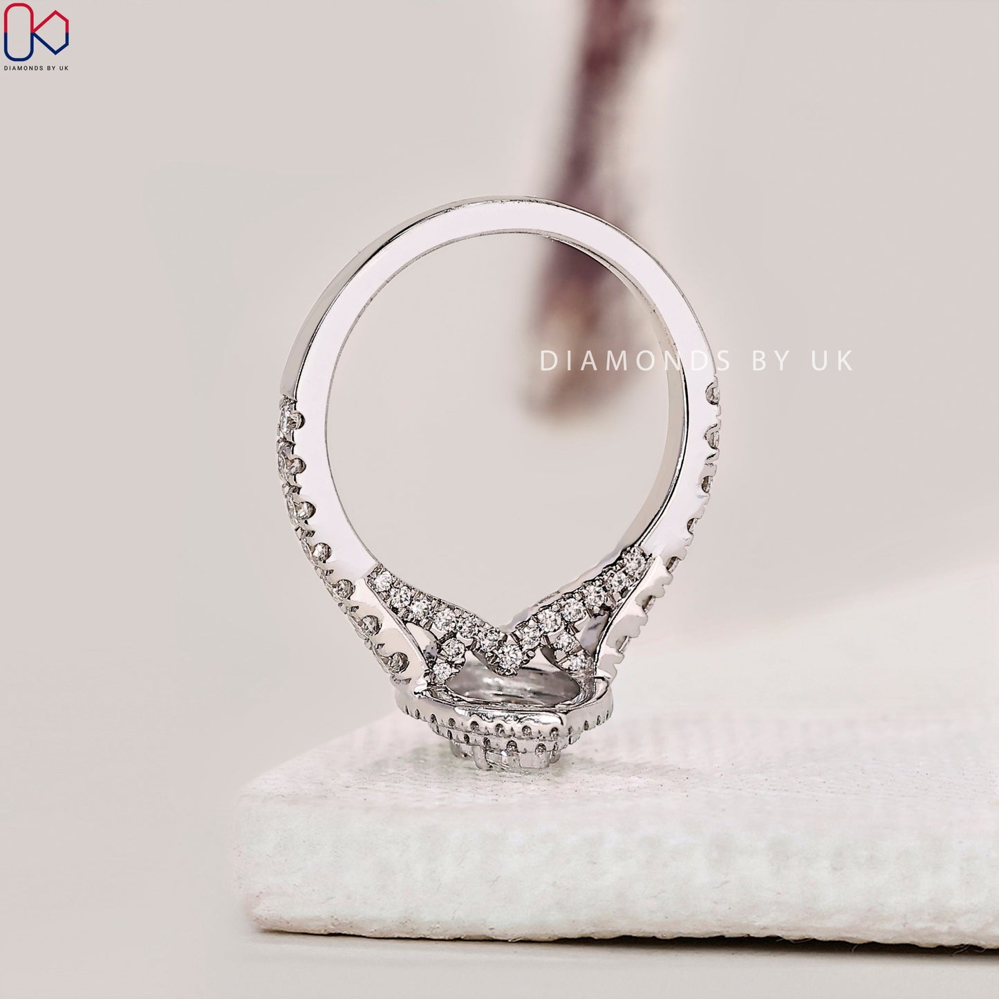 Double Halo Marquise Engagement Ring