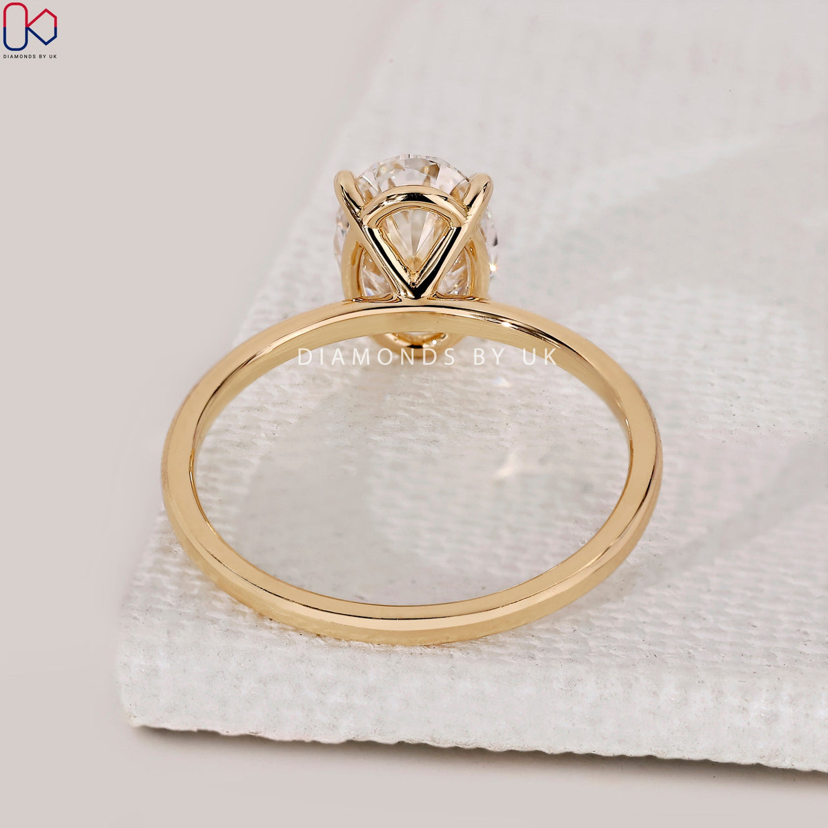 Solitaire Style Oval Engagement Ring