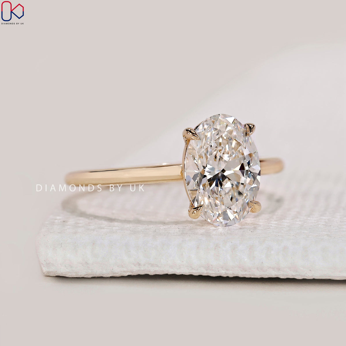Solitaire Style Oval Engagement Ring