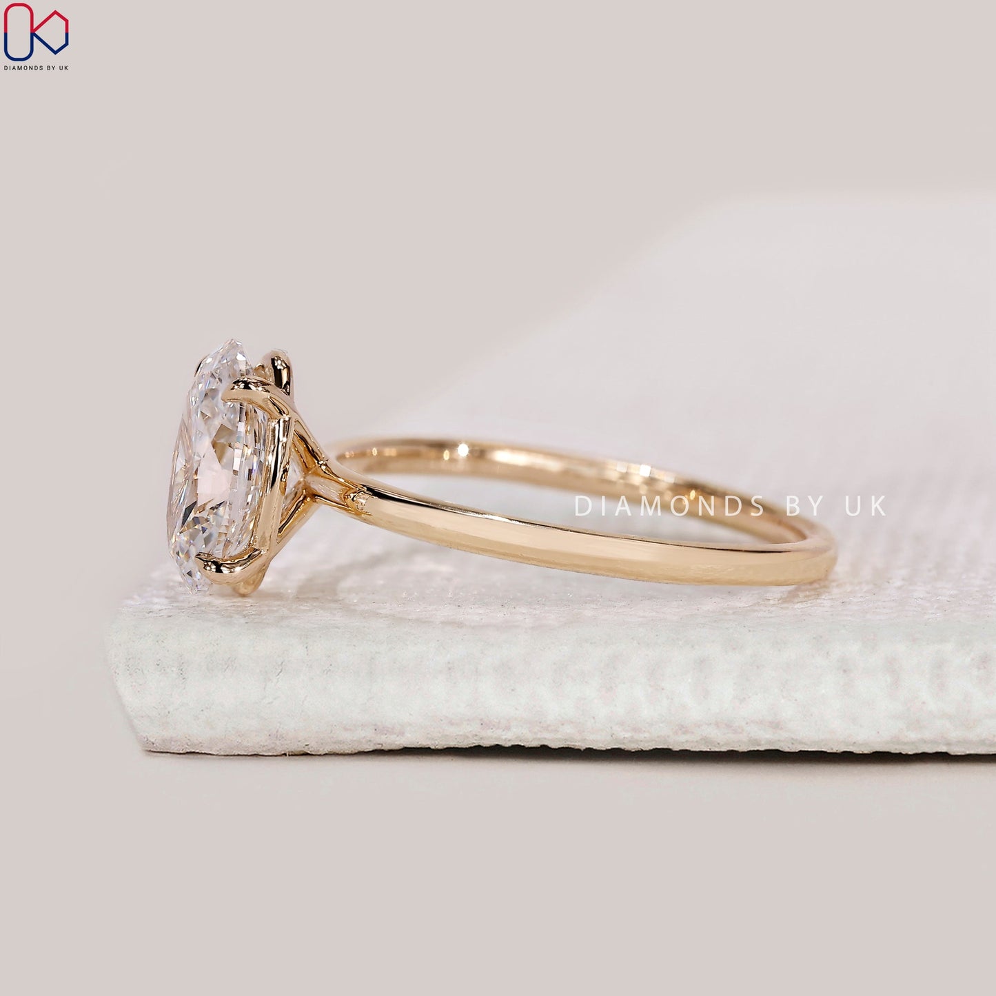 Solitaire Style Oval Engagement Ring