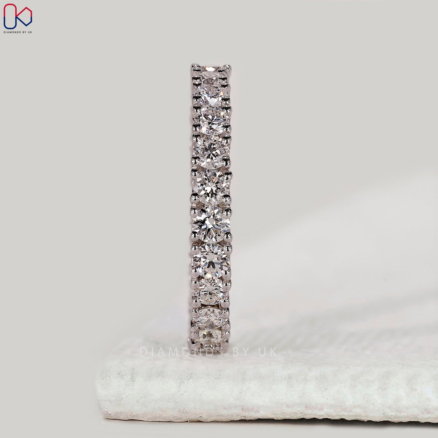 Round Diamond White Gold Eternity Band
