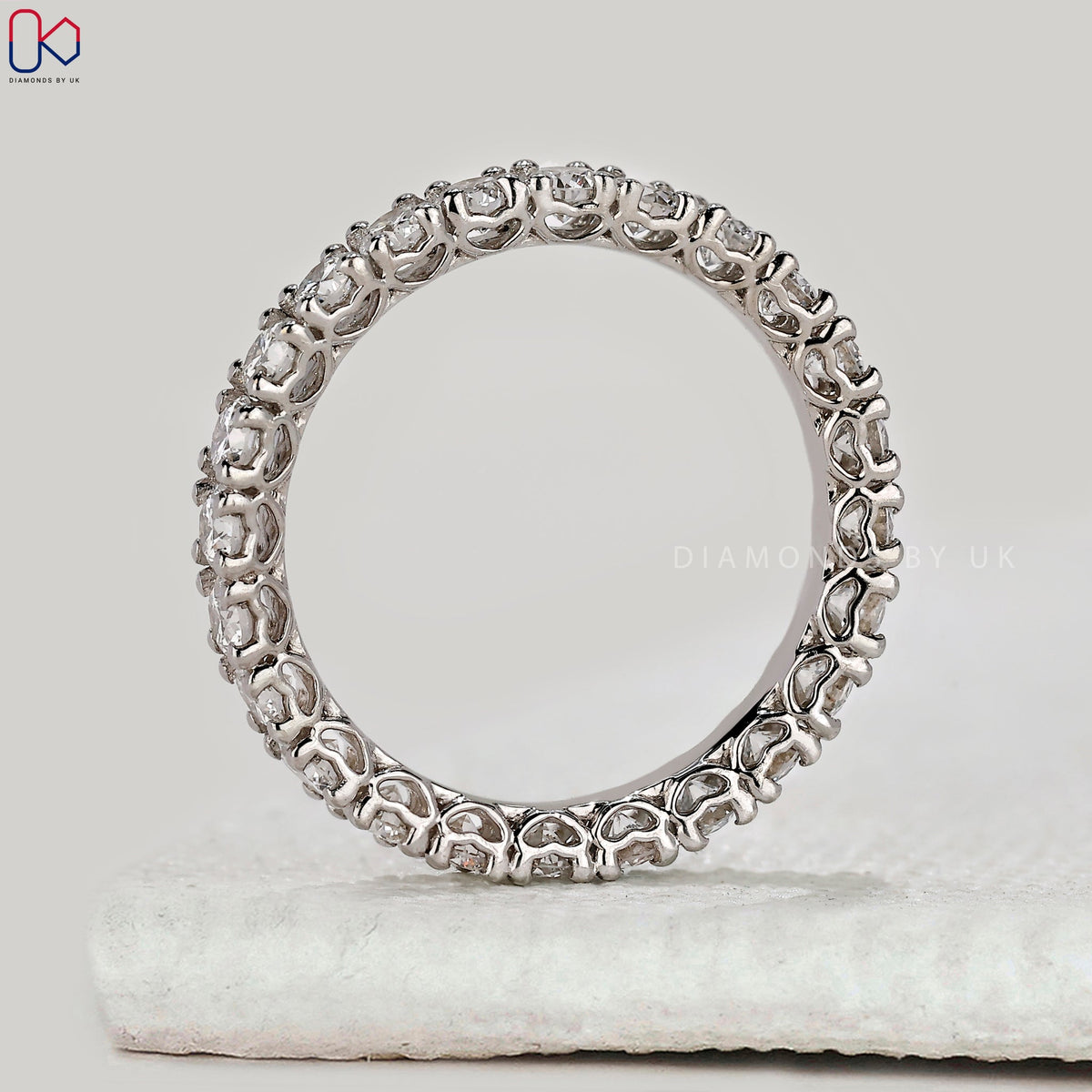 Round Diamond White Gold Eternity Band