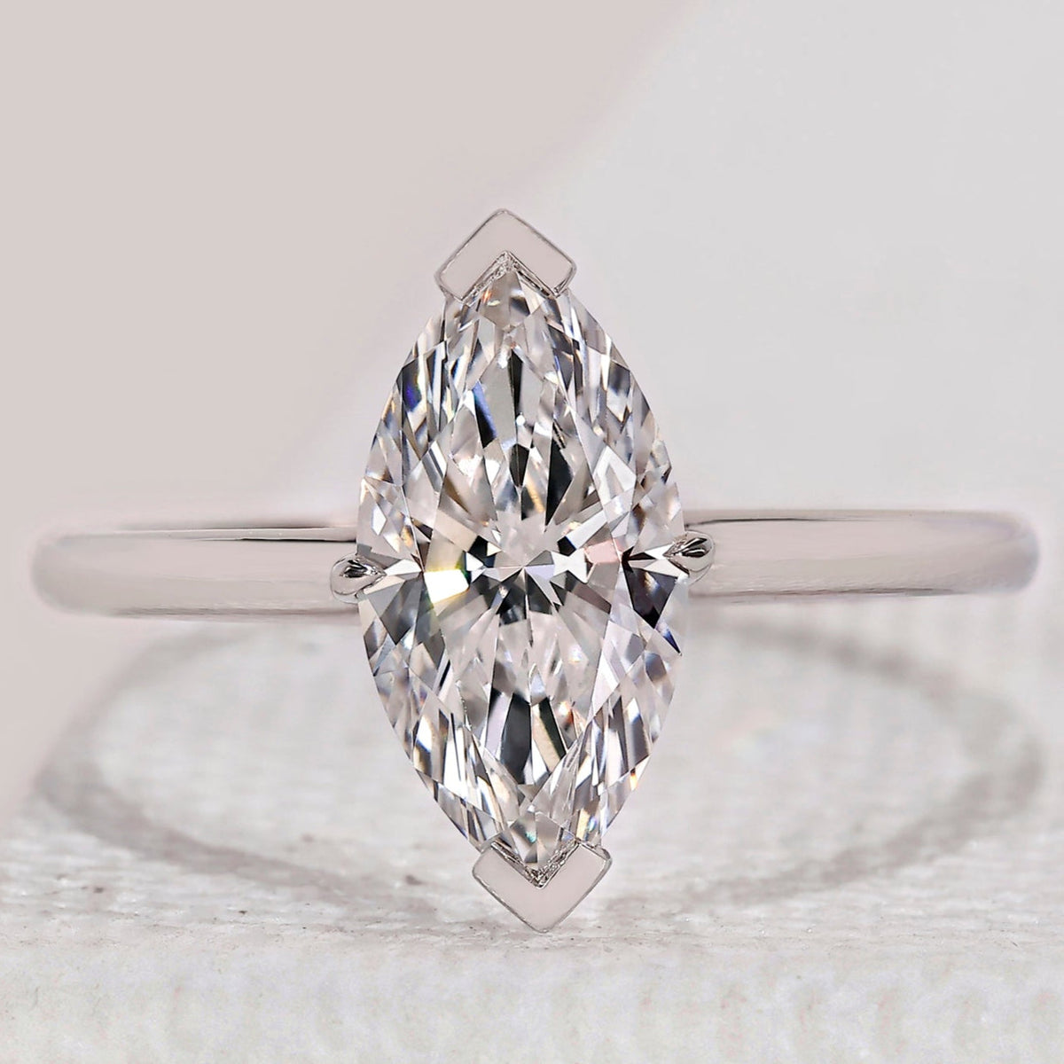 Marquise Cut Engagement Ring In Solitaire Setting