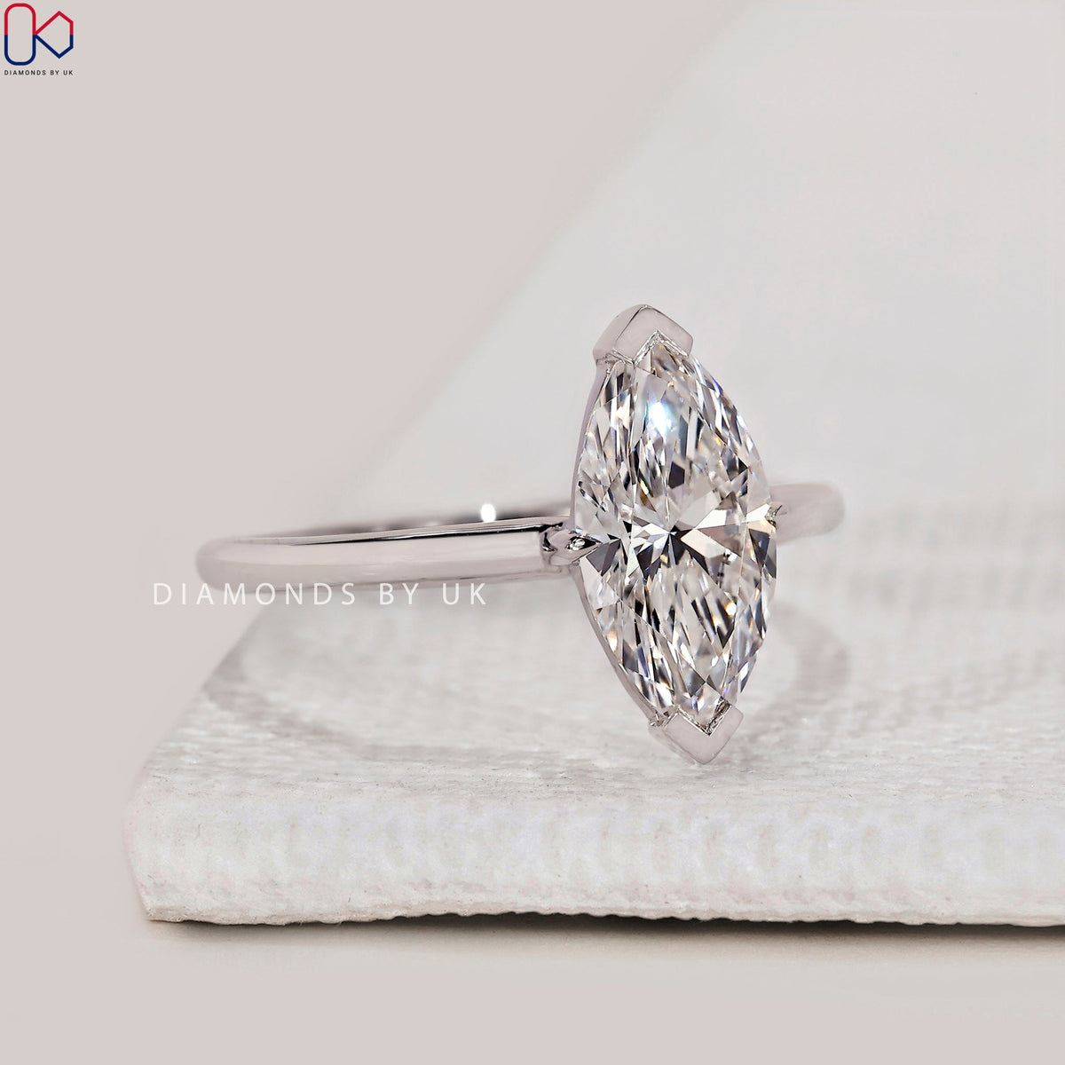 Marquise Cut Engagement Ring In Solitaire Setting