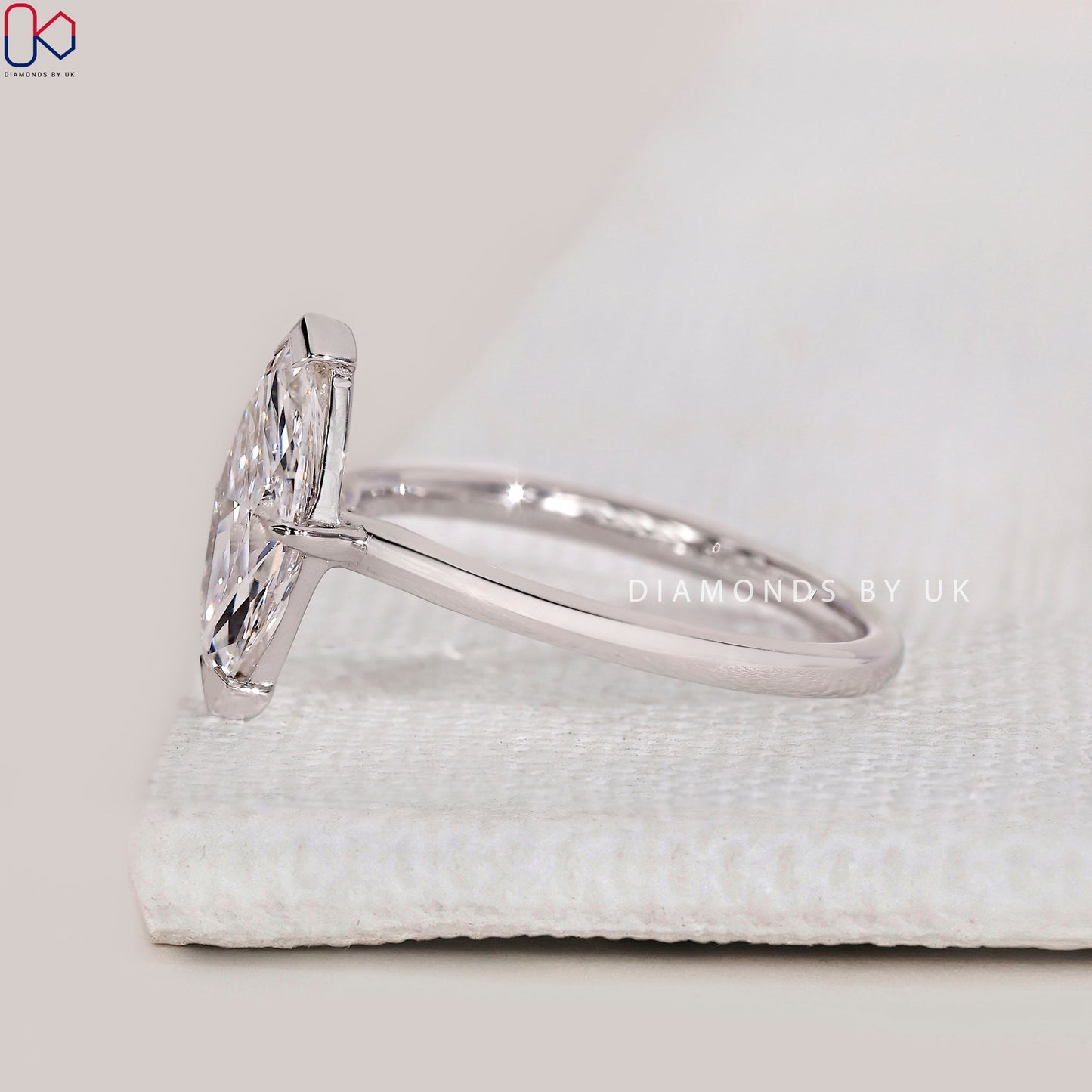 Marquise Cut Engagement Ring In Solitaire Setting