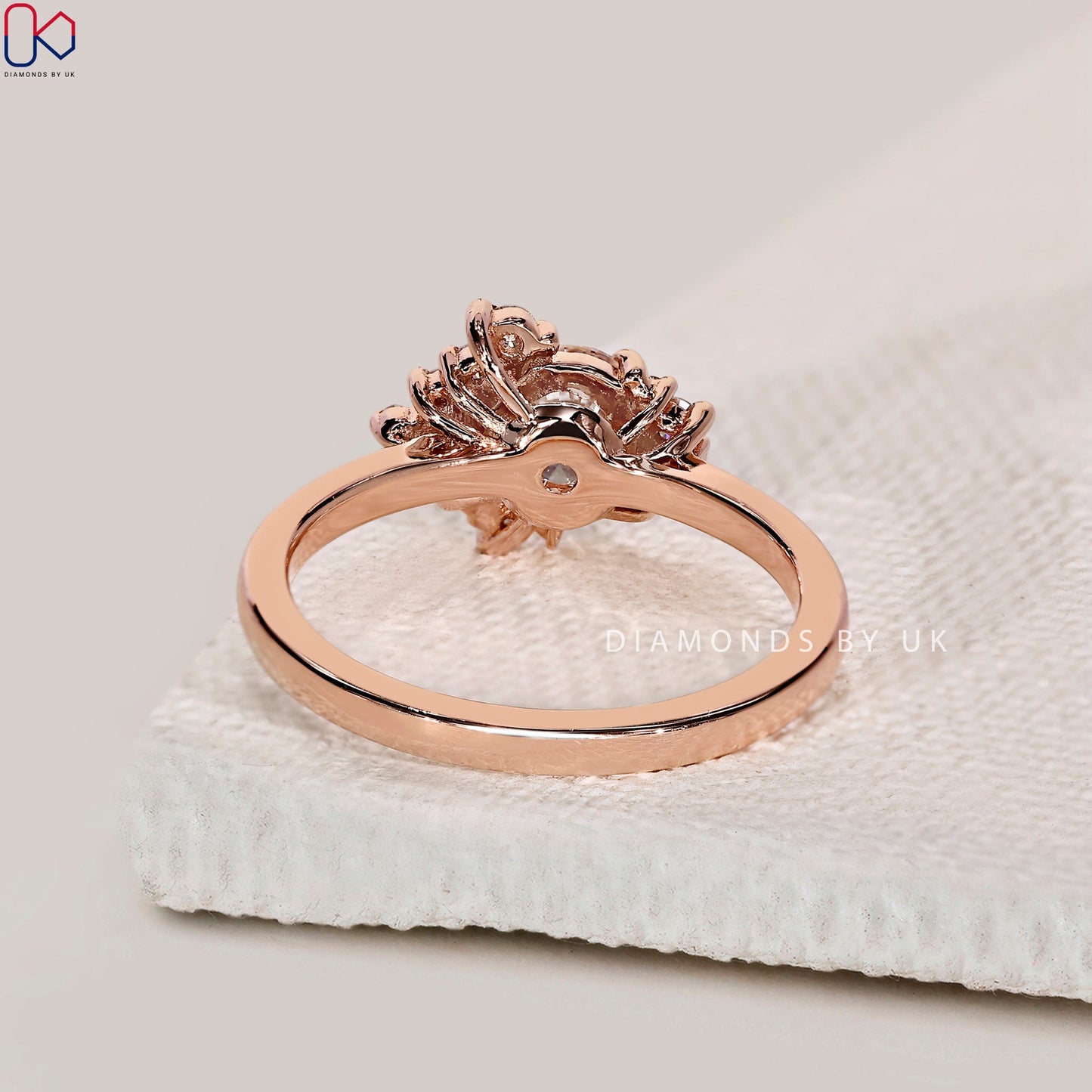 Cluster Diamond Ring In Rose Gold