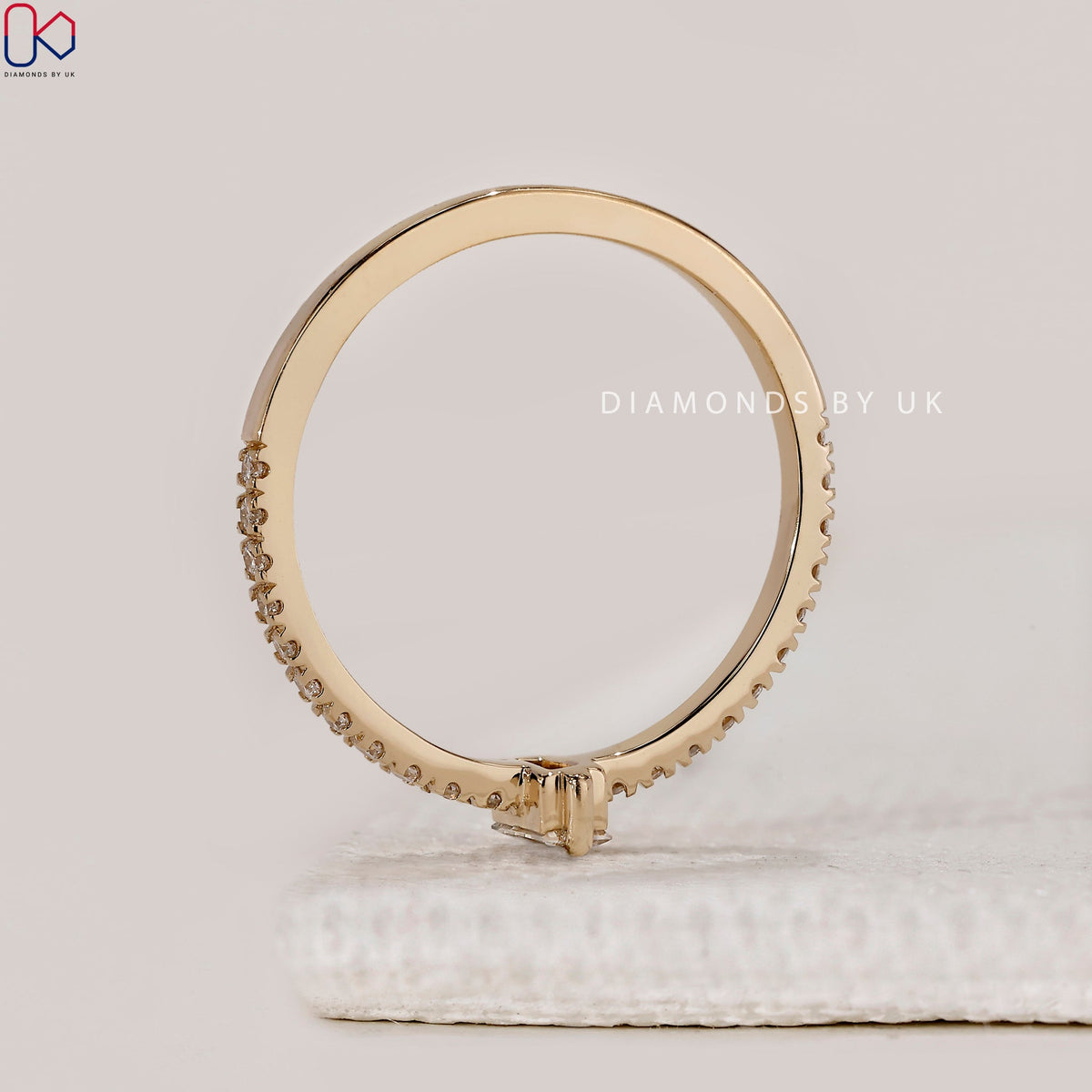 Half Eternity Baguette Diamond Wedding Band