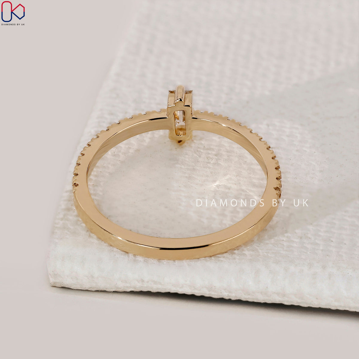 Half Eternity Baguette Diamond Wedding Band