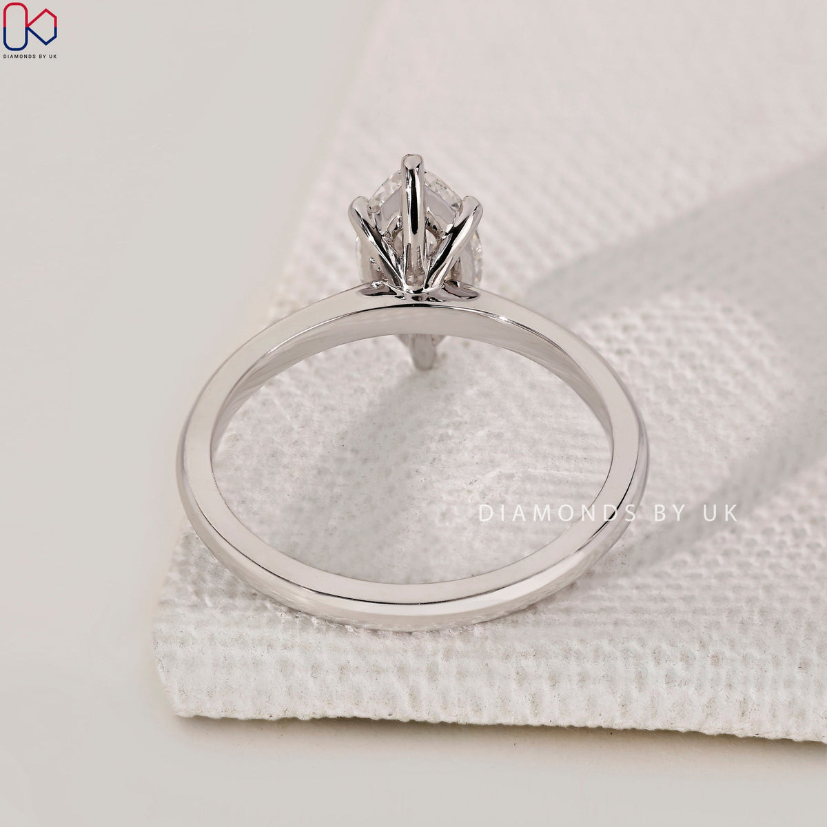 Marquise Cut Diamond Ring In White Gold