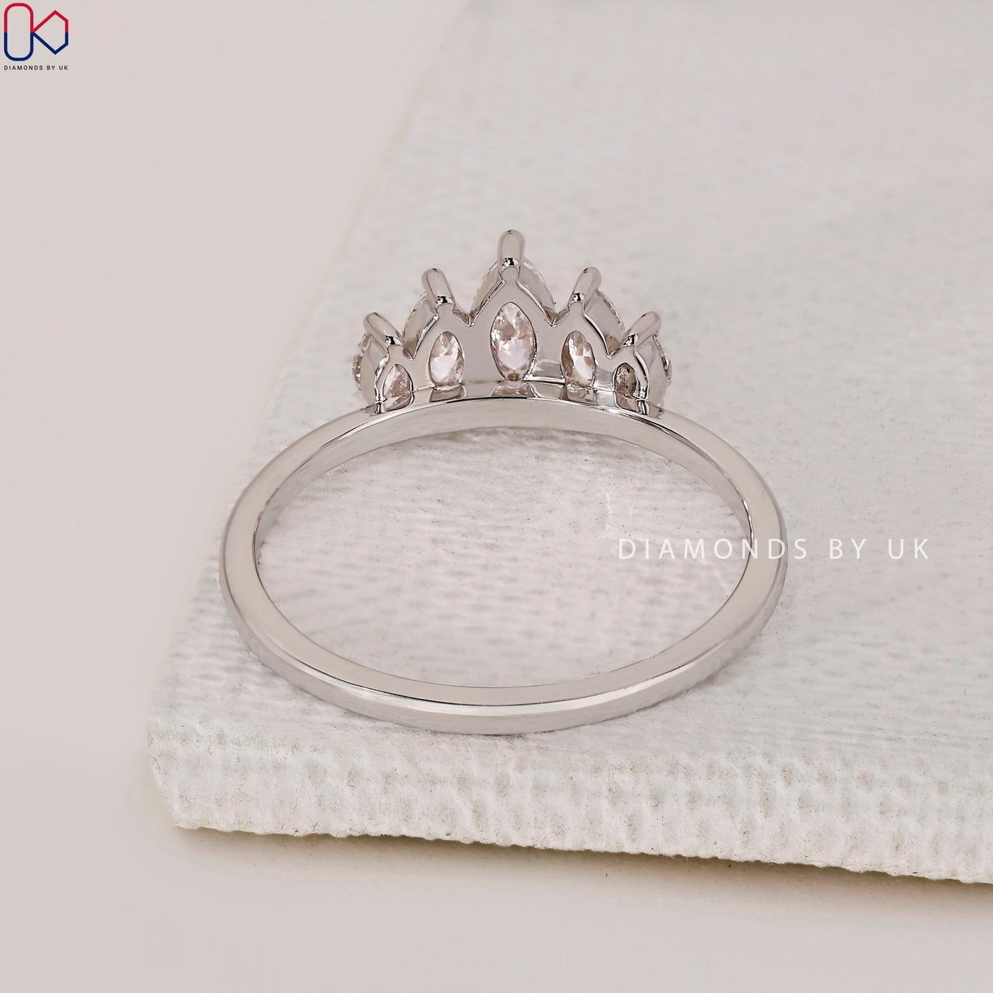 5 Stone Marquise Diamond Wedding Band