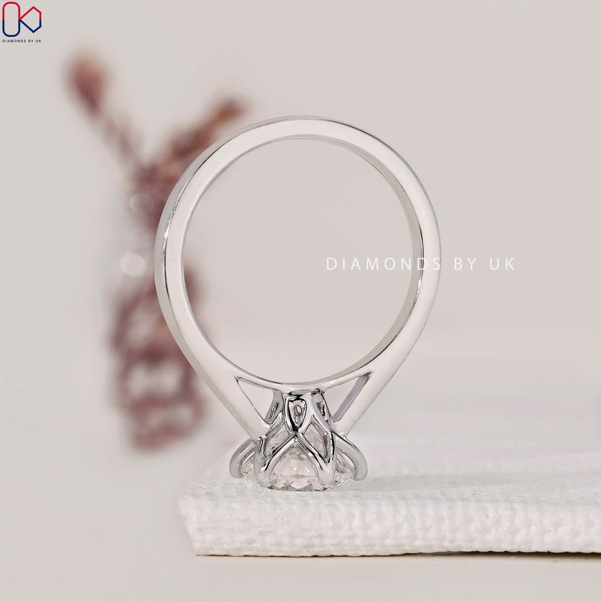 Portuguese Cut Diamond Ring In Solitaire Style