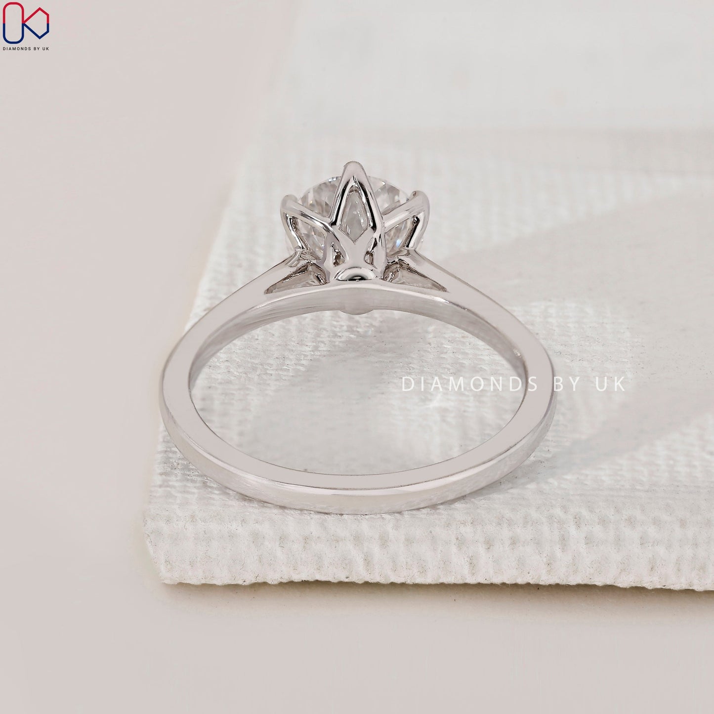 Portuguese Cut Diamond Ring In Solitaire Style