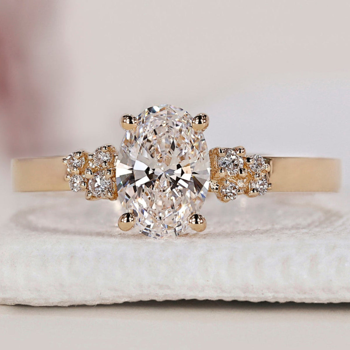 Oval Diamond Engagement Ring In Muse Setting
