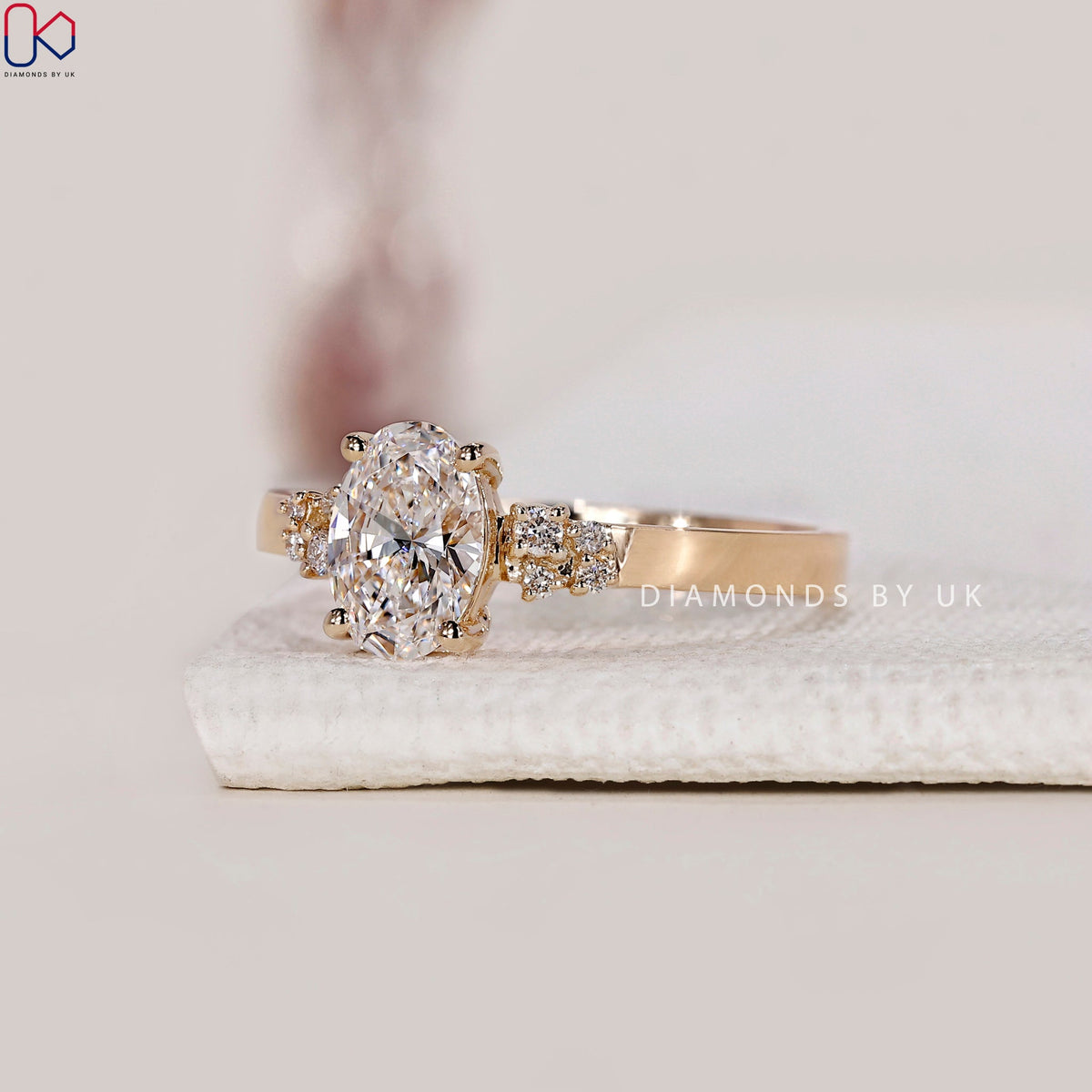 Oval Diamond Engagement Ring In Muse Setting