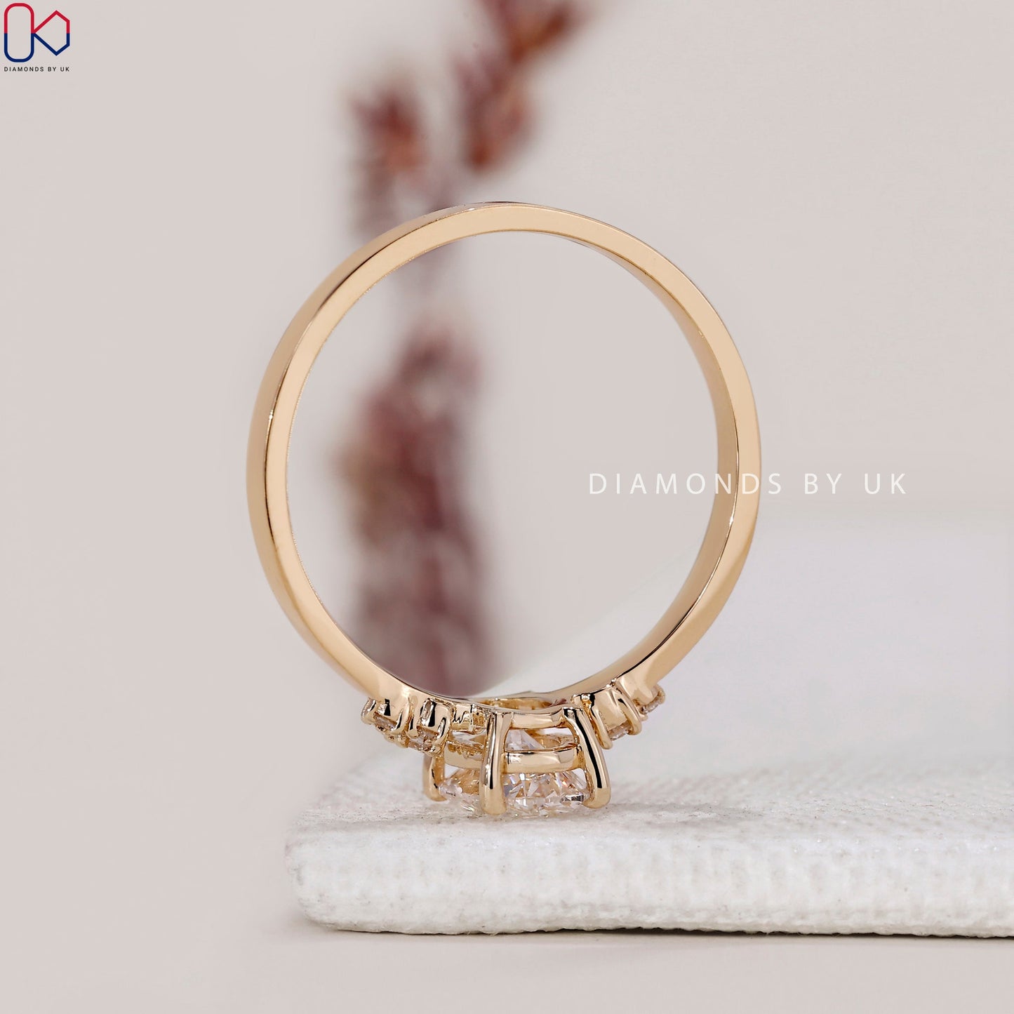 Oval Diamond Engagement Ring In Muse Setting