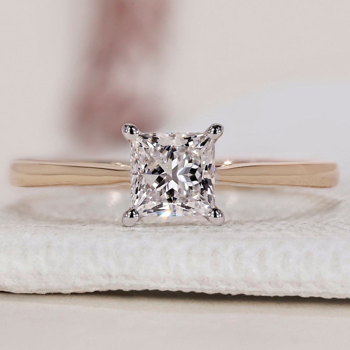 Princess Diamond Solitaire Ring