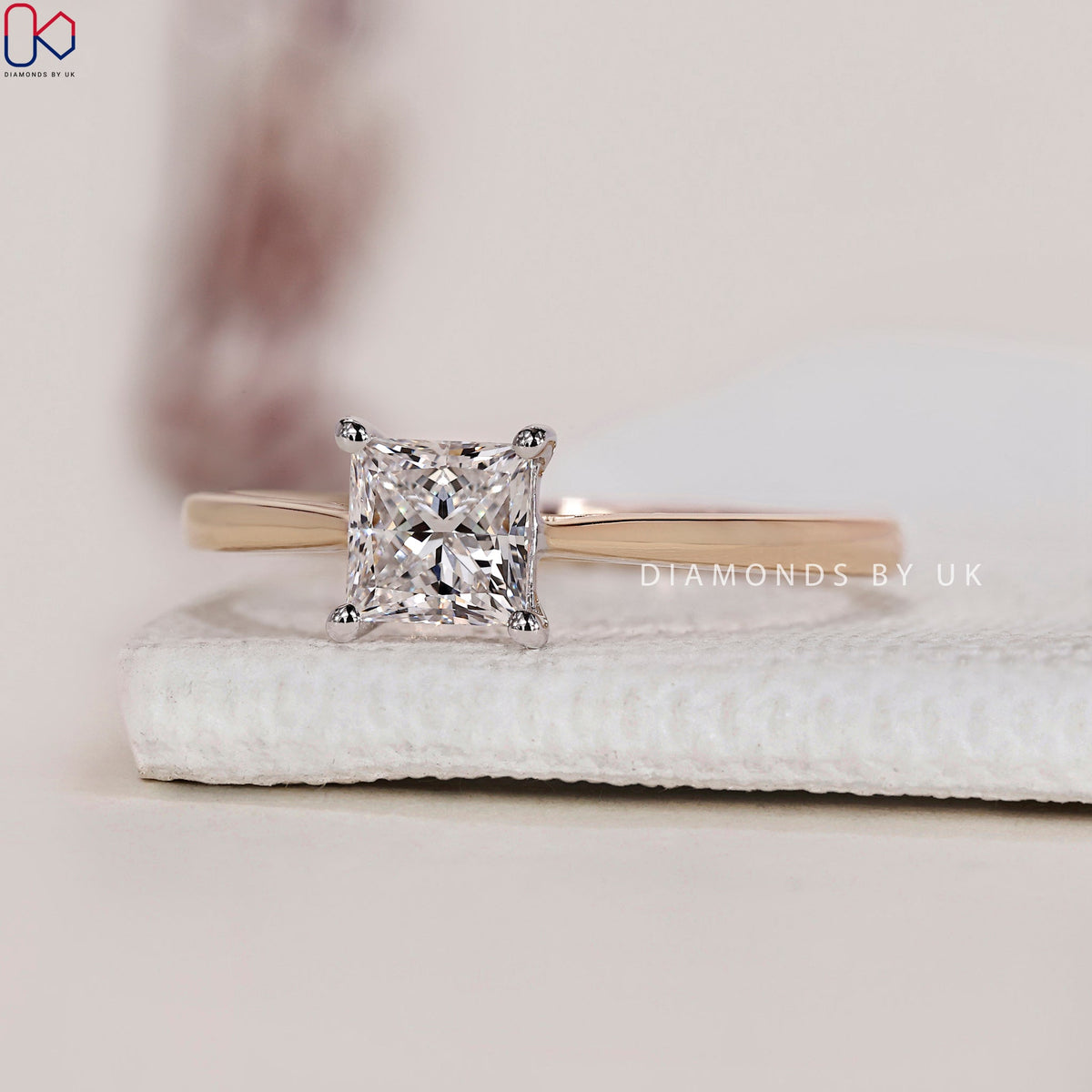 Princess Diamond Solitaire Ring