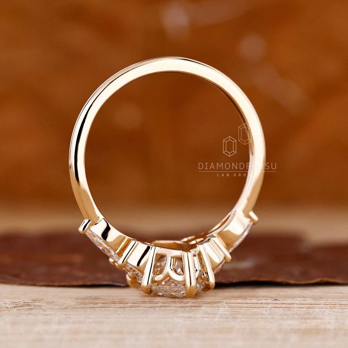 Marquise Cut Diamond Engagement Ring in Muse Setting